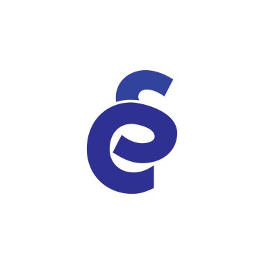 es mektup logo vektör yuvarlak