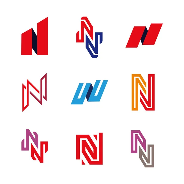 Алфавитные Буквы Задают Элементов Логотипа Буквенный Шаблон — стоковый вектор