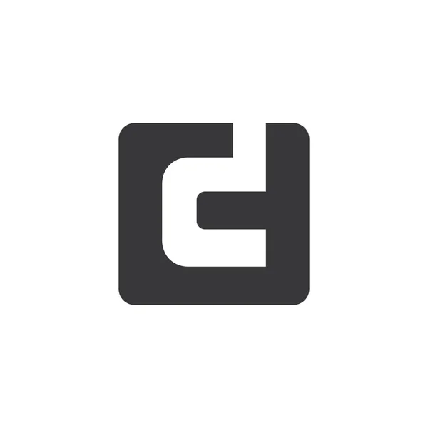 正方形のロゴのベクトルの の文字 — ストックベクタ