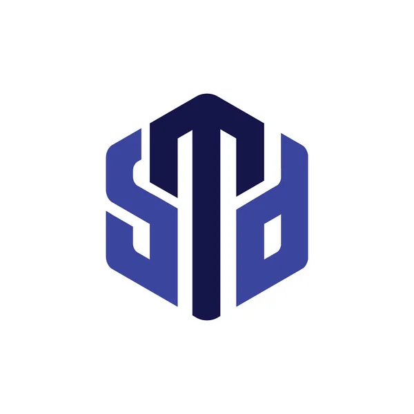 Dopis Šestihranného Logo — Stockový vektor