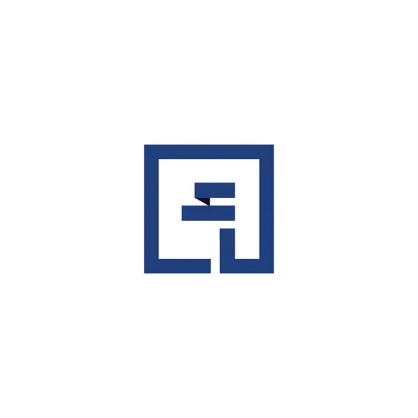 Letra Cuadrada Logotipo Abstracto — Archivo Imágenes Vectoriales
