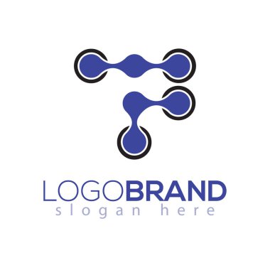 T harfi teknoloji ağ kutsal kişilerin resmi Logo tasarım öğesi