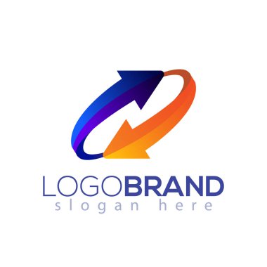 S harfi ok logo vektör öğesi. Soyut S Logo şablonu