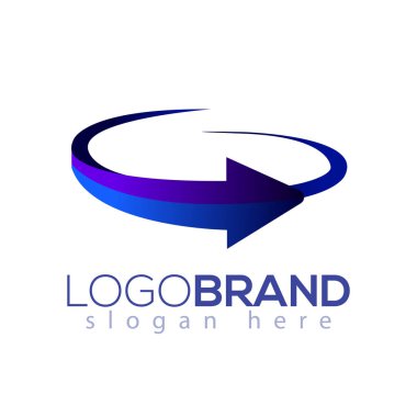 G harfi ok logo vektör öğesi. Soyut G Logo şablonu