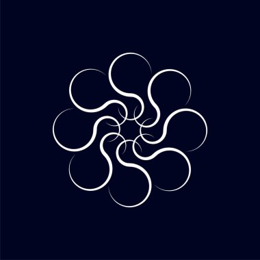 Soyut S harfi çiçek Logo vektör öğesi. Soyut çiçek şablon