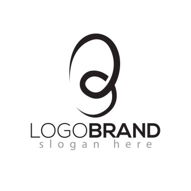 B harfi line soyut Logo vektör öğesi. Soyut hat logosu