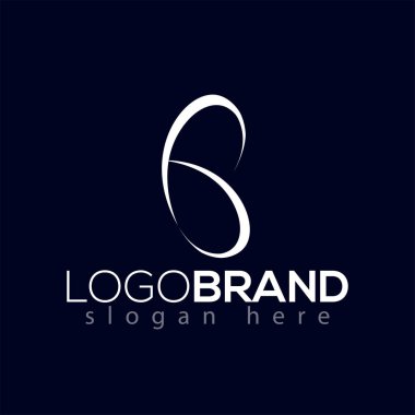 B harfi line soyut Logo vektör öğesi. Soyut hat logosu