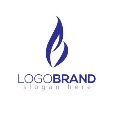 B harfi line soyut Logo vektör öğesi. Soyut hat logosu