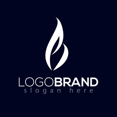 B harfi line soyut Logo vektör öğesi. Soyut hat logosu