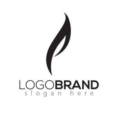 p harfi line soyut Logo vektör öğesi