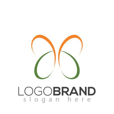 Soyut Line kelebek Logo vektör öğesi. Kelebek logo şablonu