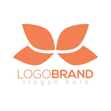 Soyut kelebek Logo vektör öğesi. Kelebek logo şablonu