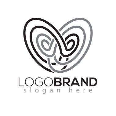 Soyut kelebek etkisi Logo simge vektör öğesi. Kelebek logo şablonu