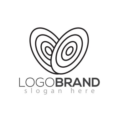 Soyut kelebek etkisi Logo simge vektör öğesi. Kelebek logo şablonu