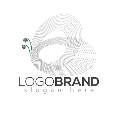 Soyut Line kelebek etkisi Logo simge vektör öğesi. Kelebek logo şablonu