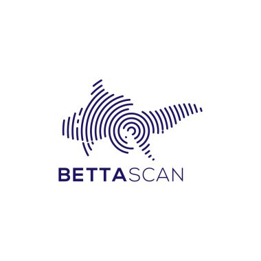 Daha iyi balık tarama teknolojisi Logo vektör öğesi. Hayvan teknoloji Logo şablonu