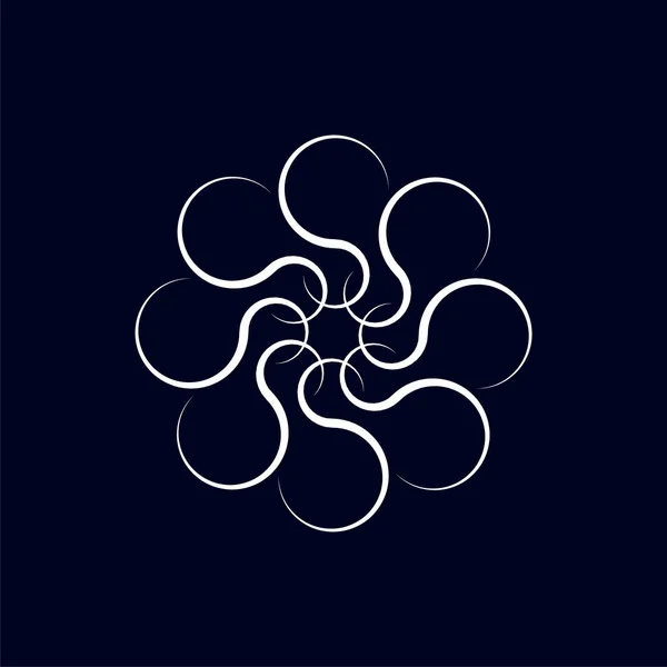 Abstracte Brief Bloem Logo Vector Element Sjabloon Voor Abstract Flower — Stockvector