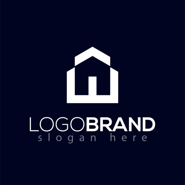 W Letter Home logo element. home Logo template