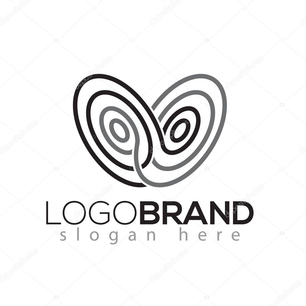 Abstract Butterfly Effect Logo Icon Vector Element. Butterfly logo template