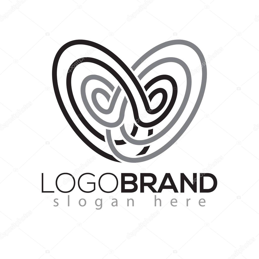 Abstract Butterfly Effect Logo Icon Vector Element. Butterfly logo template