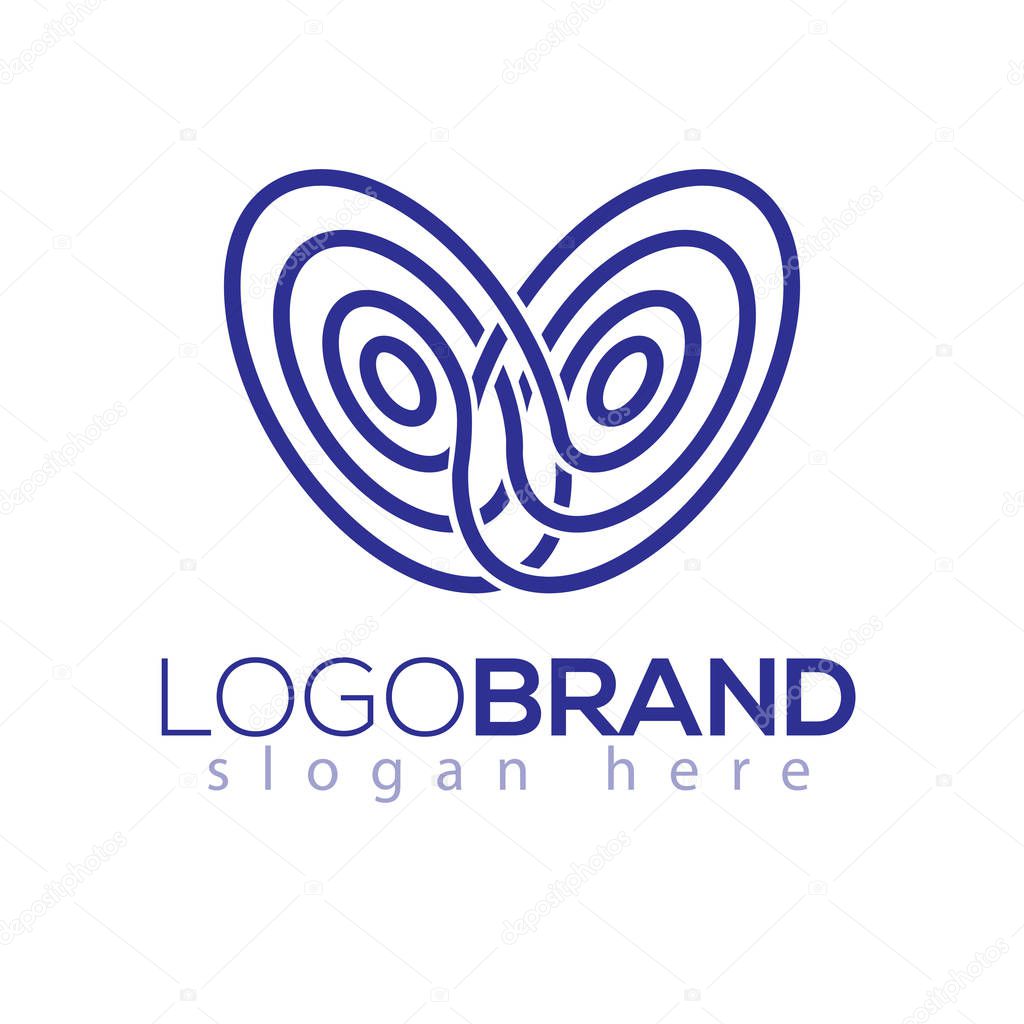Abstract Butterfly Effect Logo Icon Vector Element. Butterfly logo template
