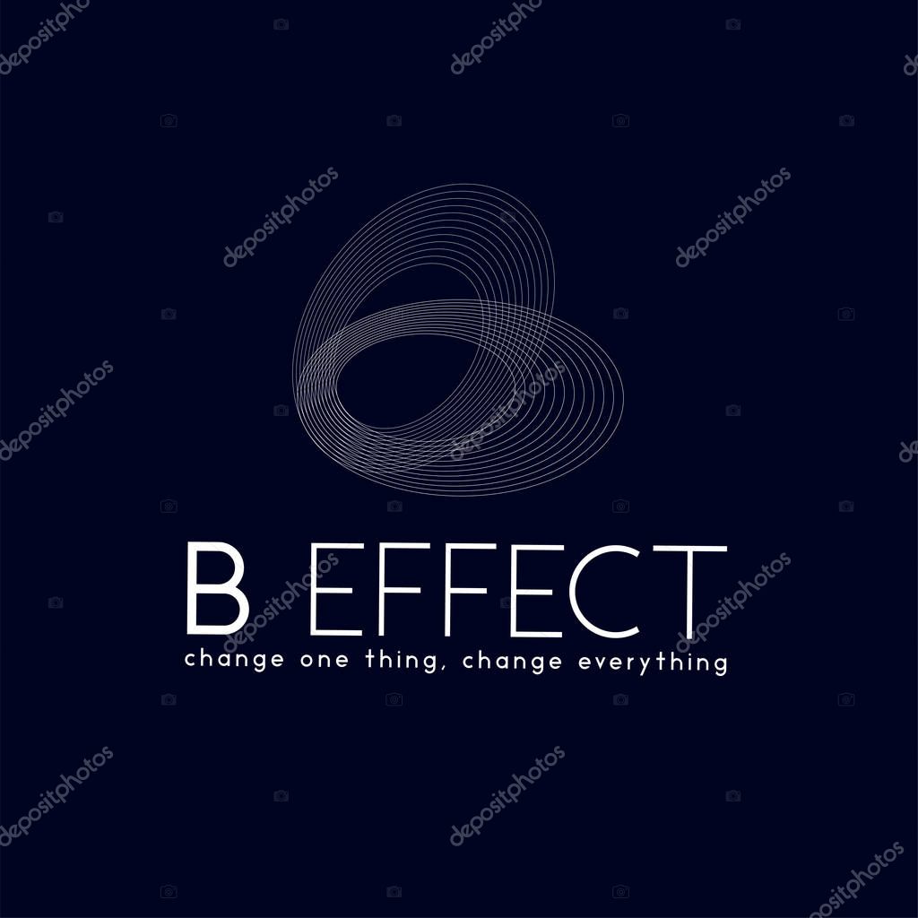 Abstract Line Butterfly Effect Logo Icon Vector Element. Butterfly logo template