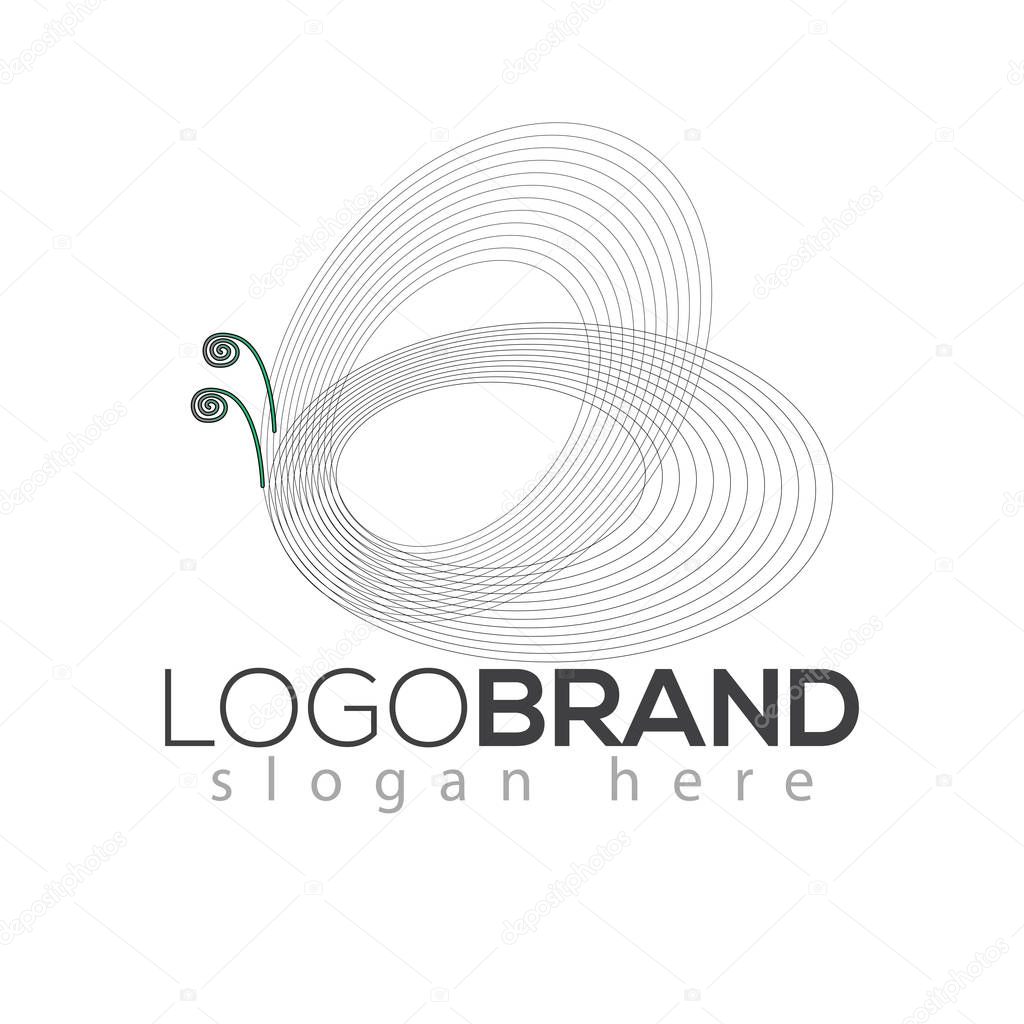 Abstract Line Butterfly Effect Logo Icon Vector Element. Butterfly logo template