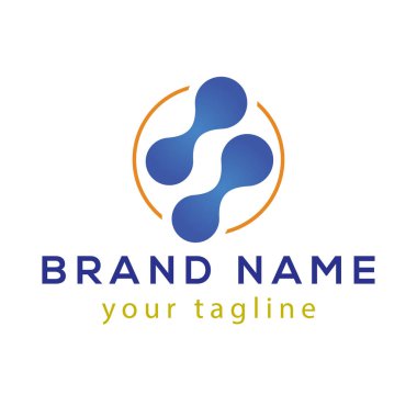 S harfi soyut daire Logo vektör şablonu