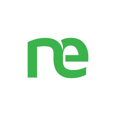 ne ilk harf logo vektör öğesi. ne ilk logo şablonu