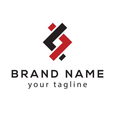 KL ilk harfini soyut Logo öğesi. KL ilk Logo şablonu