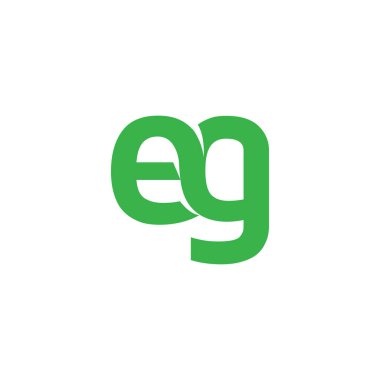 e g ilk harf logo vektör öğesi. e g ilk logo şablonu