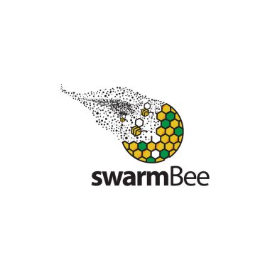 arı logo vektör öğesi sürüsü. arı vektör şablonu