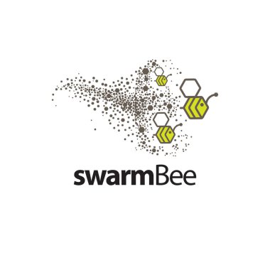 arı logo vektör öğesi sürüsü. arı vektör şablonu