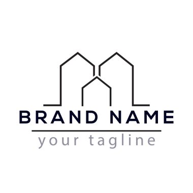 Daire line soyut Logo vektör öğesi ile inşa. Logo şablonu oluşturmak