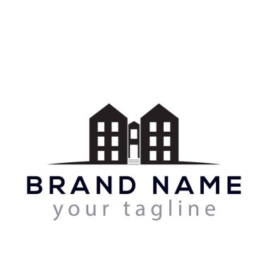 Daire inşa Logo vektör öğesi. Logo şablonu oluşturmak