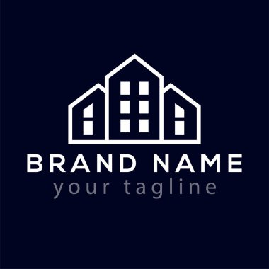 Daire line soyut Logo vektör öğesi ile inşa. Logo şablonu oluşturmak