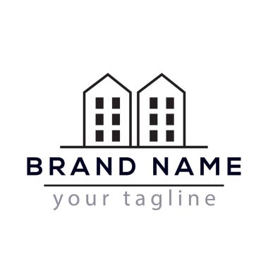 Daire line soyut Logo vektör öğesi ile inşa. Logo şablonu oluşturmak