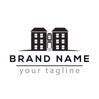 Daire inşa Logo vektör öğesi. Logo şablonu oluşturmak