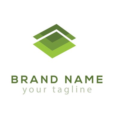 soyut tabaka kare logo vektör öğesi. katman logo şablonu