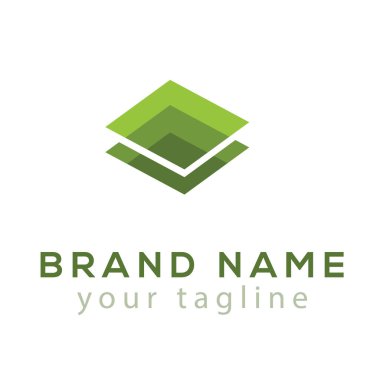 soyut tabaka kare logo vektör öğesi. katman logo şablonu