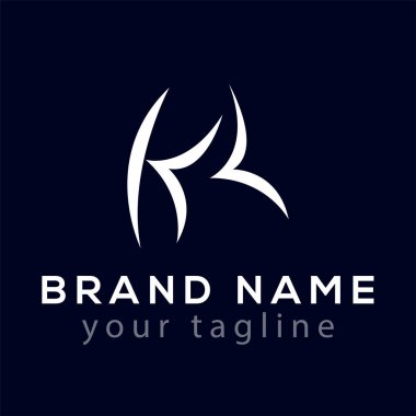KR ilk harf Logo vektör öğesi. KR ilk Logo şablonu