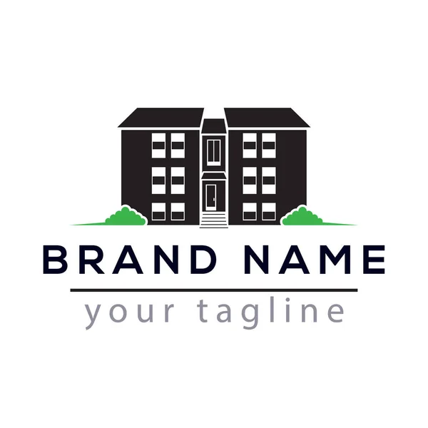 Immeuble Appartement Logo Élément Vecteur Créer Modèle Logo — Image vectorielle