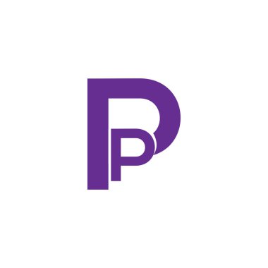 PP ilk harf Logo tasarım öğesi. Logo vektör şablonu