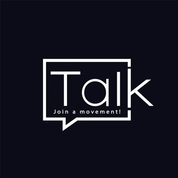 Talk Logo Plantilla Texto Logo Vector Elemento — Archivo Imágenes Vectoriales