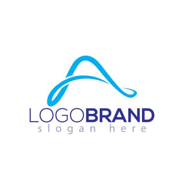 Bir mektup soyut Logo vektör öğesi. Soyut mektup Logo şablonu