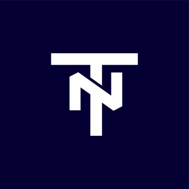TN mektup ilk Logo vektör öğesi. ilk Logo şablonu