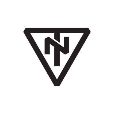 TN mektup üçgen Logo vektör öğesi ile ilk. üçgen Logo şablonu