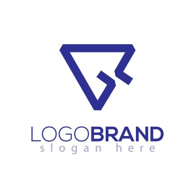 G harfi imleç Logo vektör öğesi ile ilk. İmleç Logo şablonu