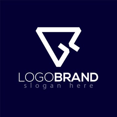G harfi imleç Logo vektör öğesi ile ilk. İmleç Logo şablonu