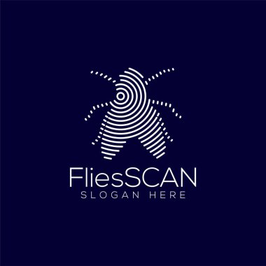 Dosyaları tarama teknolojisi Logo vektör öğesi. Hayvan teknoloji Logo şablonu